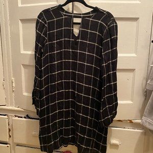 Loft Long-sleeve Plaid Dress